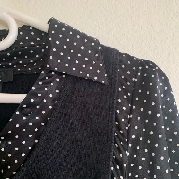 BCX WHITE POLKA DOTS BLOUSE - Picture 3 of 6